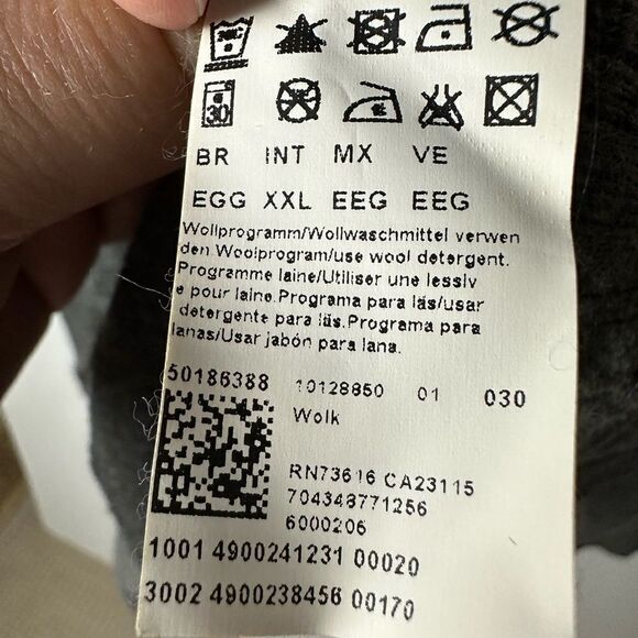 Boss Orange Sweater Men’s Size XXL Asymmetrical Front Zip - Picture 5 of 8